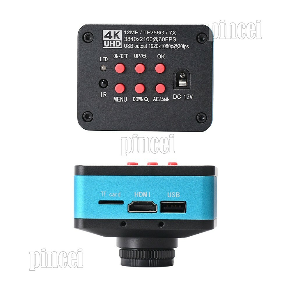 4K UHD 12MP Industrial Camera Microscope Video Camera C Mount 3840x2160 60FPS