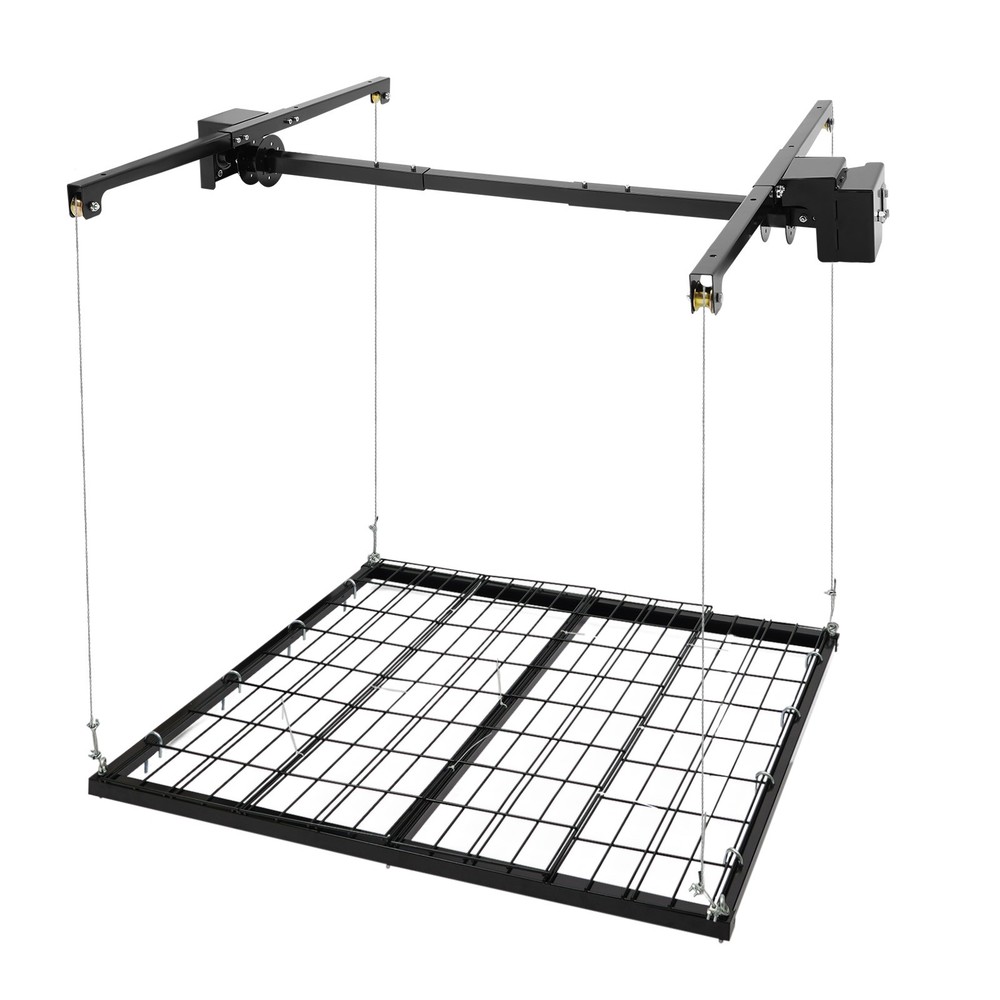 Adjustable Overhead Garage Storage Rack - Durable Carbon Steel Design
