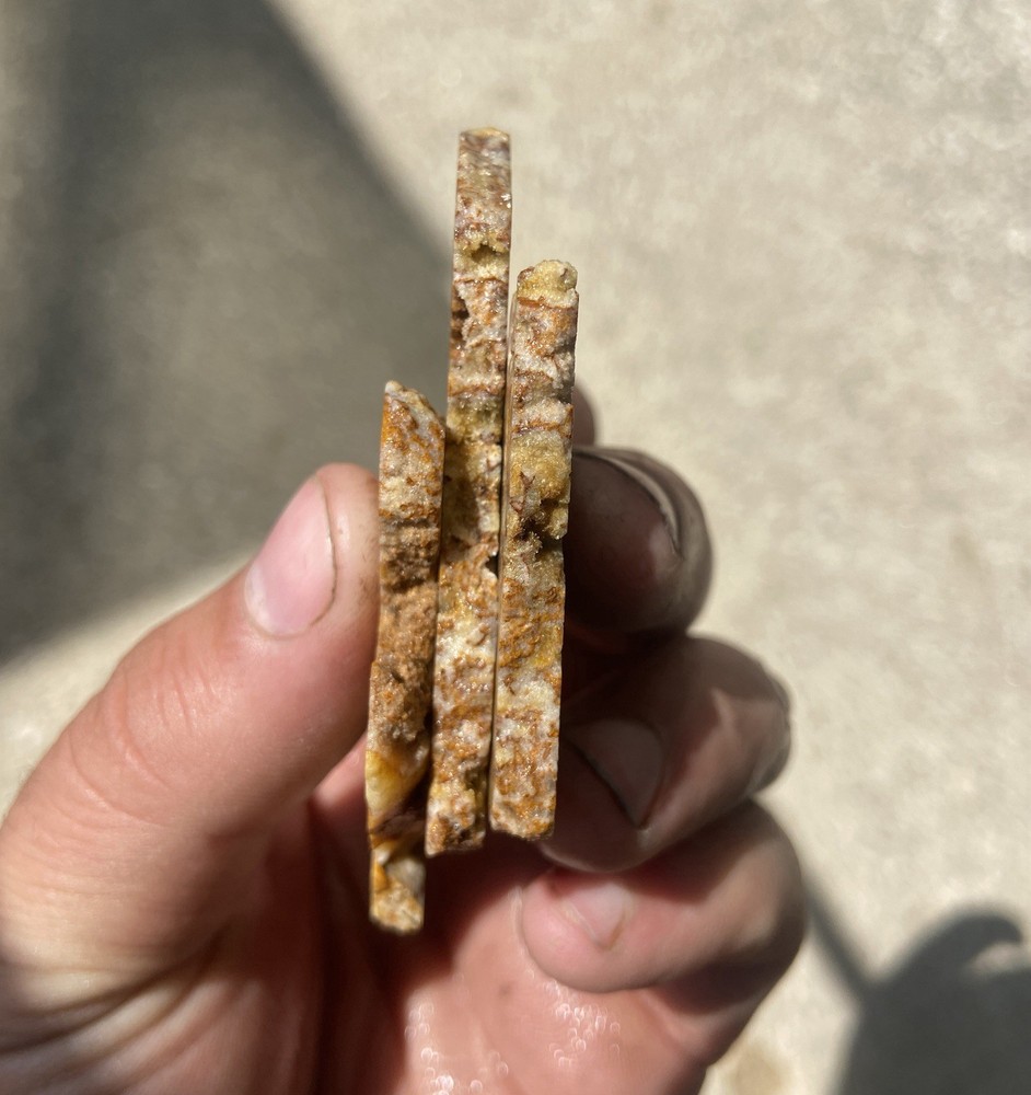 Banded Calcite Rough Slabs 3 Piece
