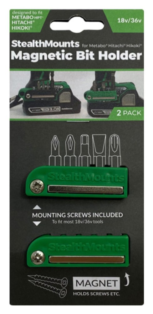 Stealthmounts Green Bit Holder For Metabo Hpt 2Pk
