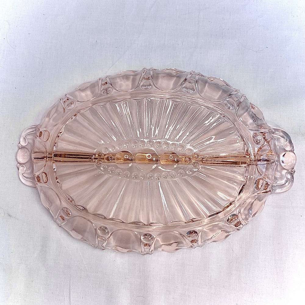 Pink Crystal Relish Dish