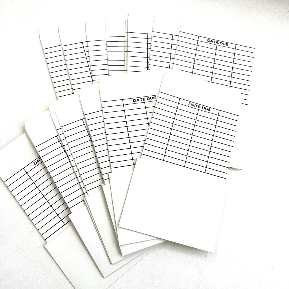 20 Library Check Out Book Pockets Ephemera Scrapbooking Collage Journal