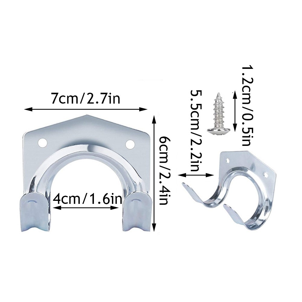 Wall Mount Hooks for Power Tools Garage Storage Heavy Duty Double Hook Set