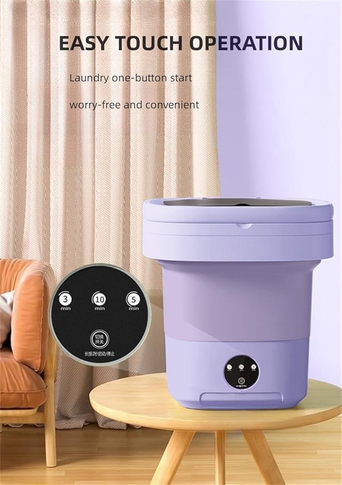 Mini Folding Washing Machine 8L/16L Portable Top-Loading Foldable Touch