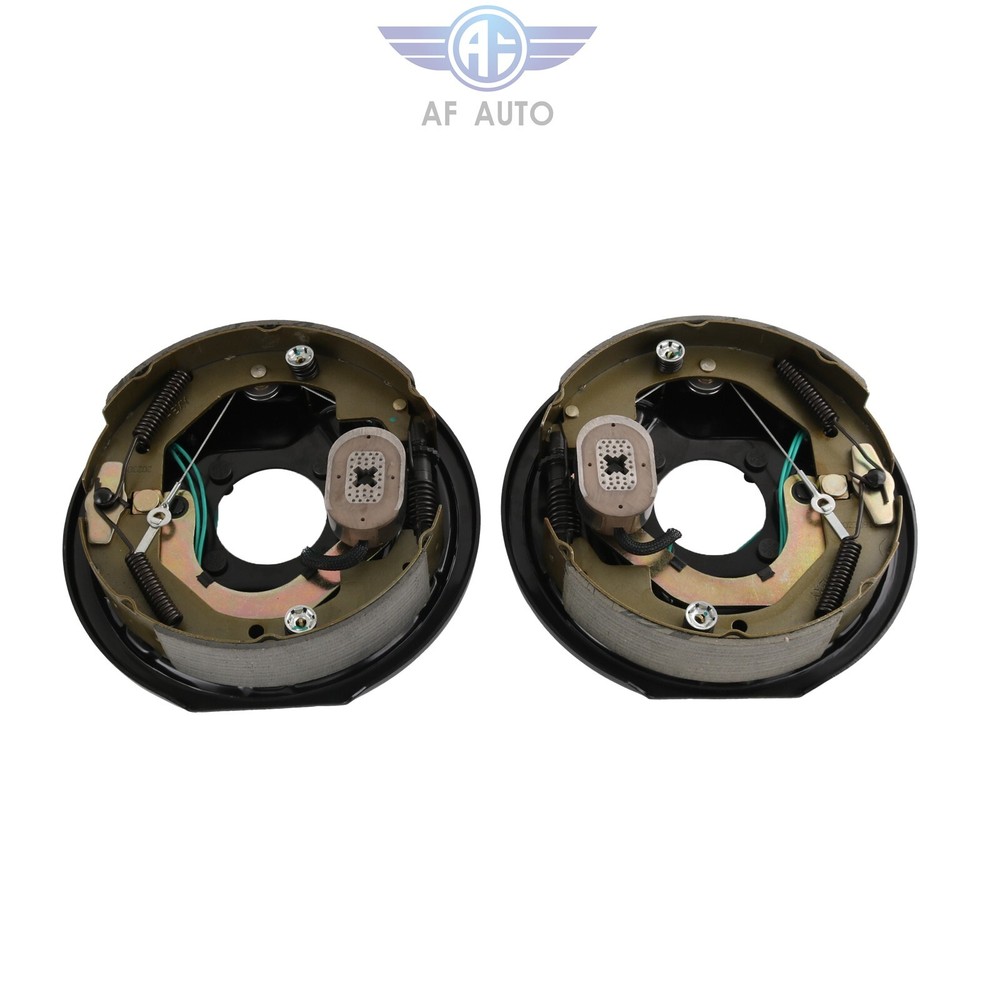 Set Electric Trailer Brake Assembly 10" x 2-1/4" Self-Adjusting 1 Left & 1 Right