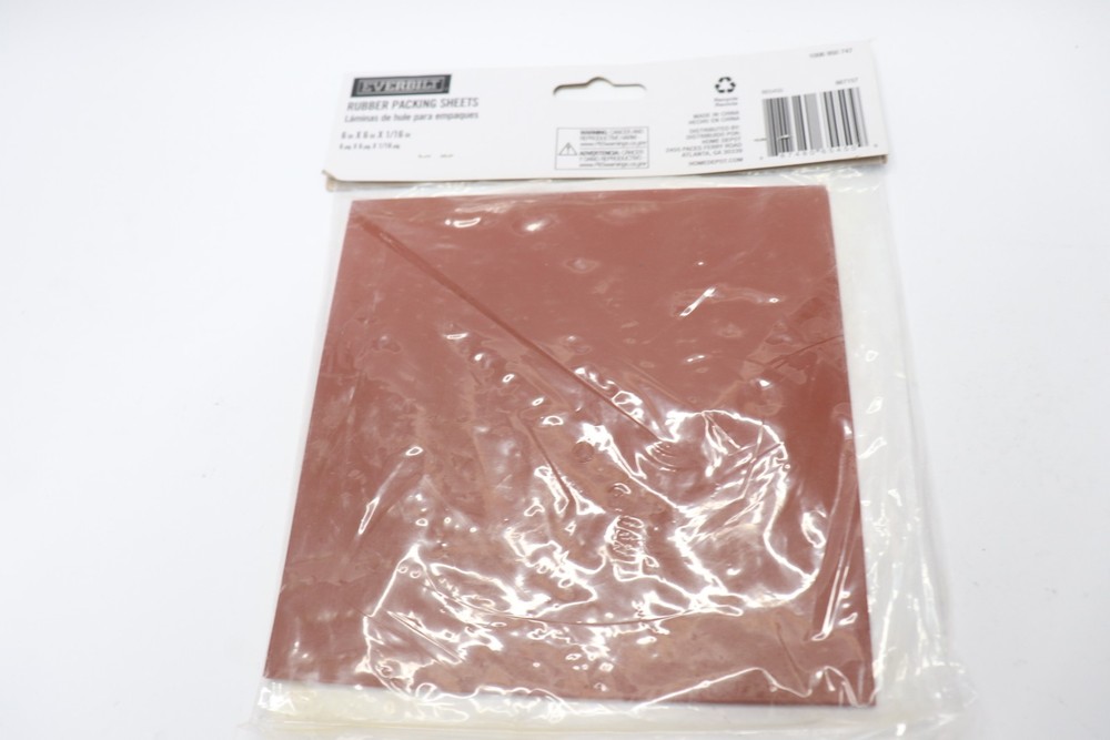 (2-Pk) Everbilt Packaging Sheets Rubber 6" x 6" x 1/16" 865450