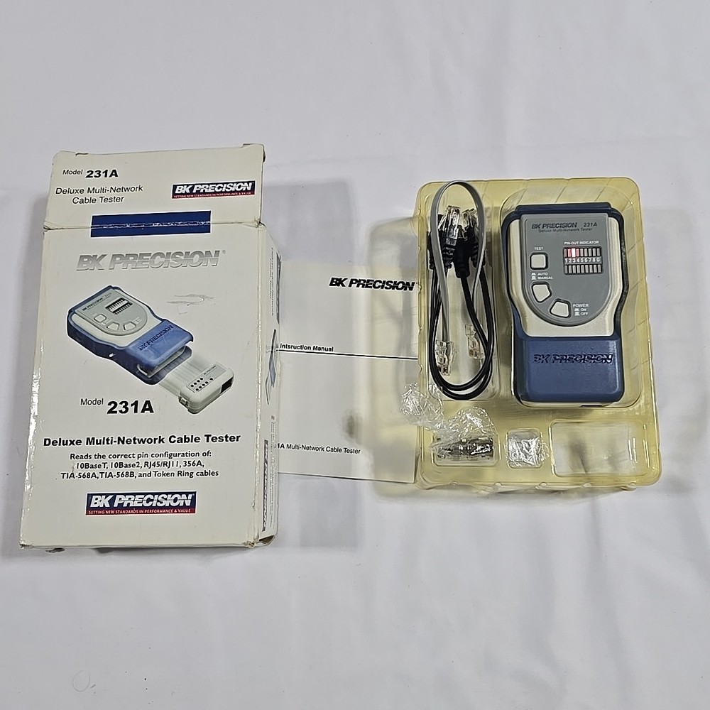 BK Precision Remote Multi Network Cable Analyzer Tester 240-A 240A w/ Box CAT