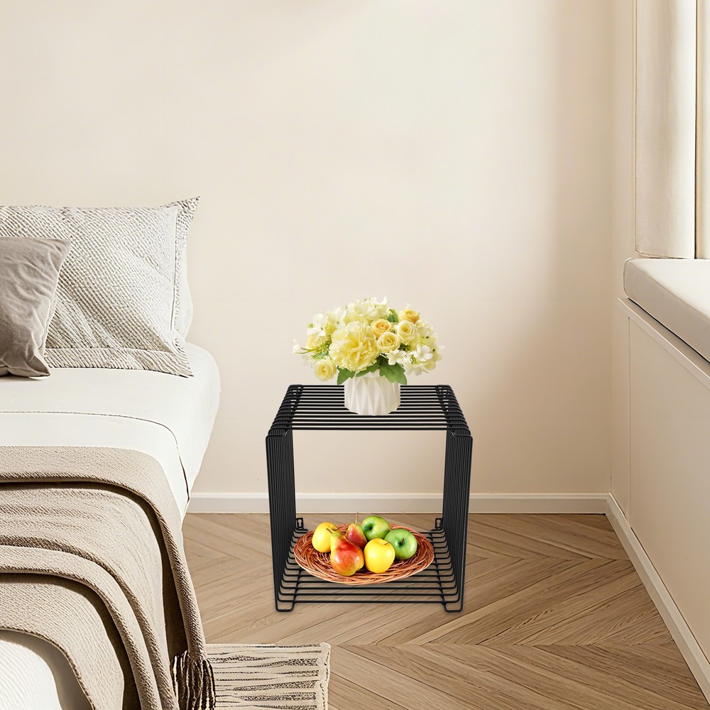 Iron Multi-Purpose Side TableSquare Side Table Square Cage End Table