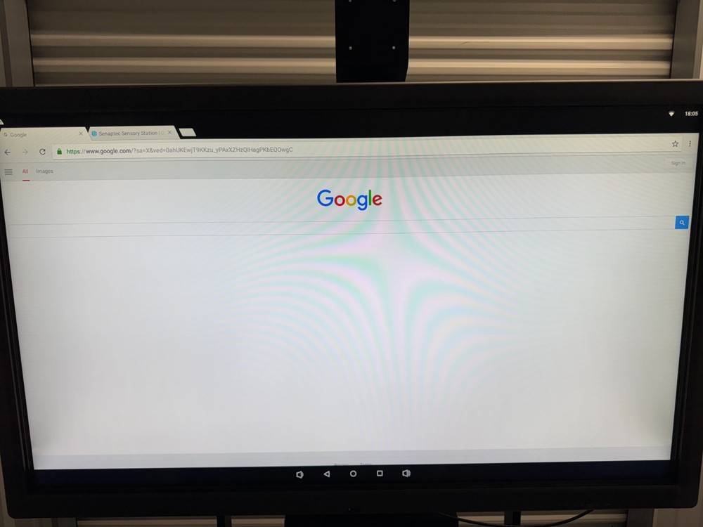 55” Interactive Touchscreen Commercial Display on Motorized Mobile Stand Android