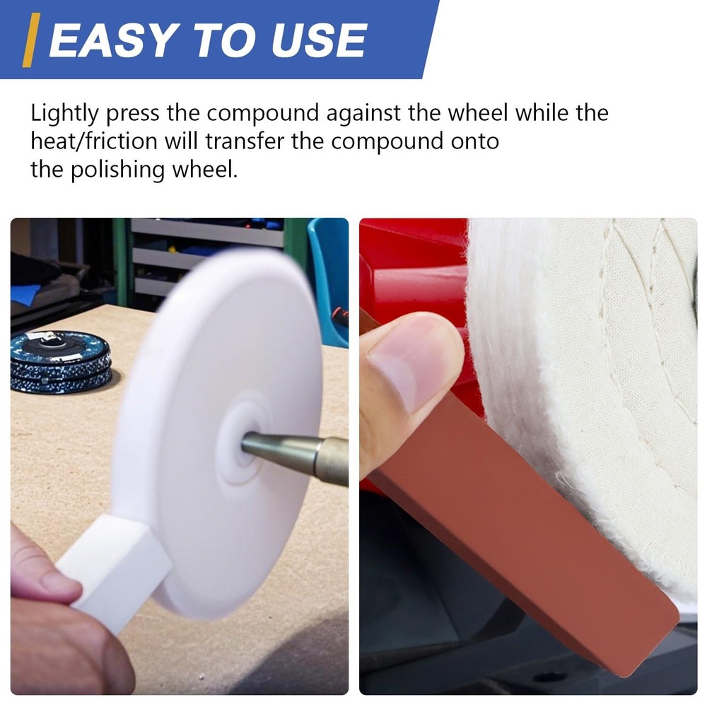 White Medium Buffing and Polishing Compound - Mirror Finish Solution - 1 lb.