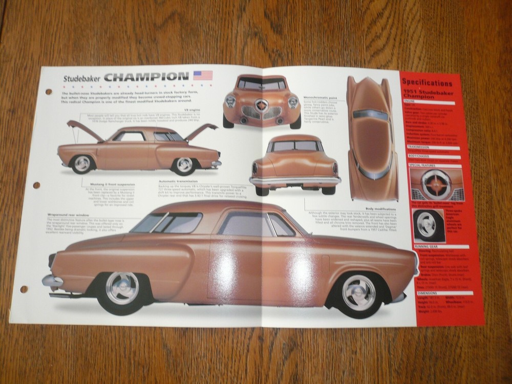 1951 Studebaker Champion UNIQUE IMP BROCHURE