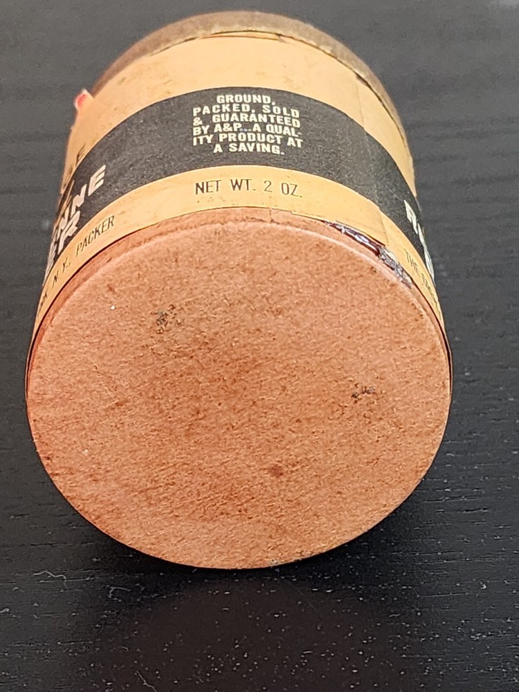 Vtg Paper Spice Tin ANN PAGE RED OR CAYENNE PEPPER Open Empty 2 OZ
