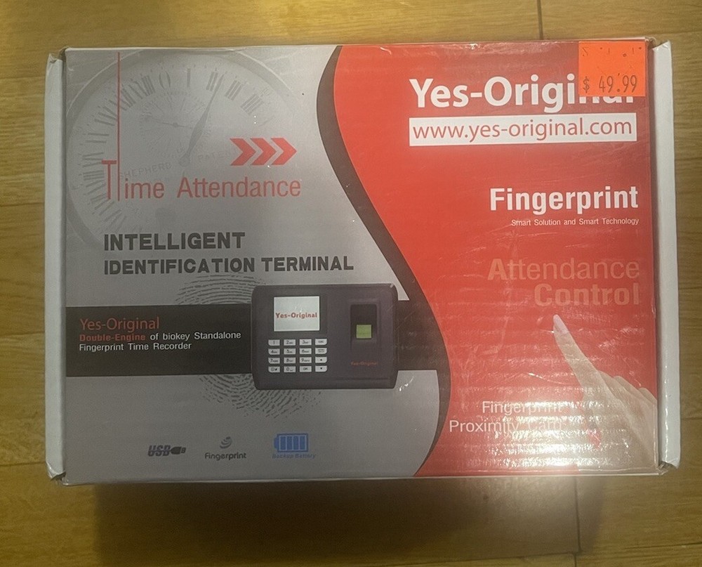 Yes Original Biometric Fingerprint Time attendance, 2k Fingerprints