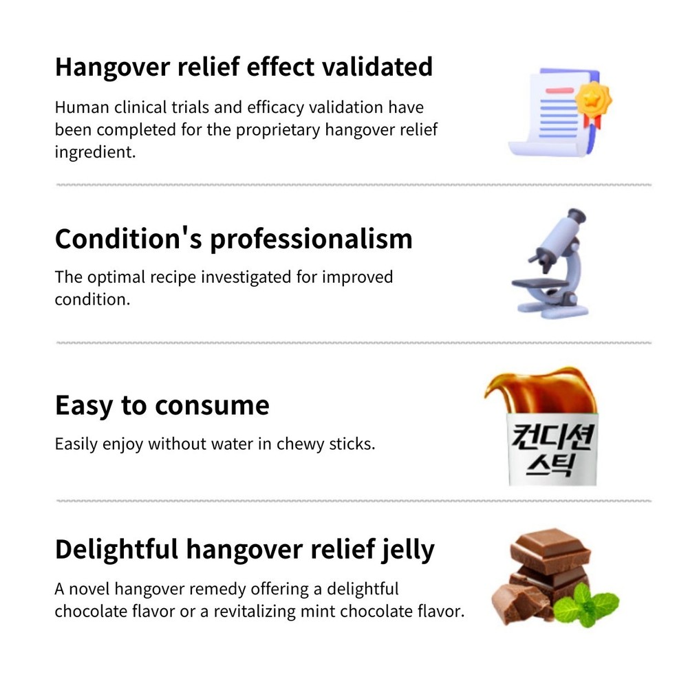 Condition Stick Jelly 10 sticks/box Mint Choco Hangover Relief Before Drinking