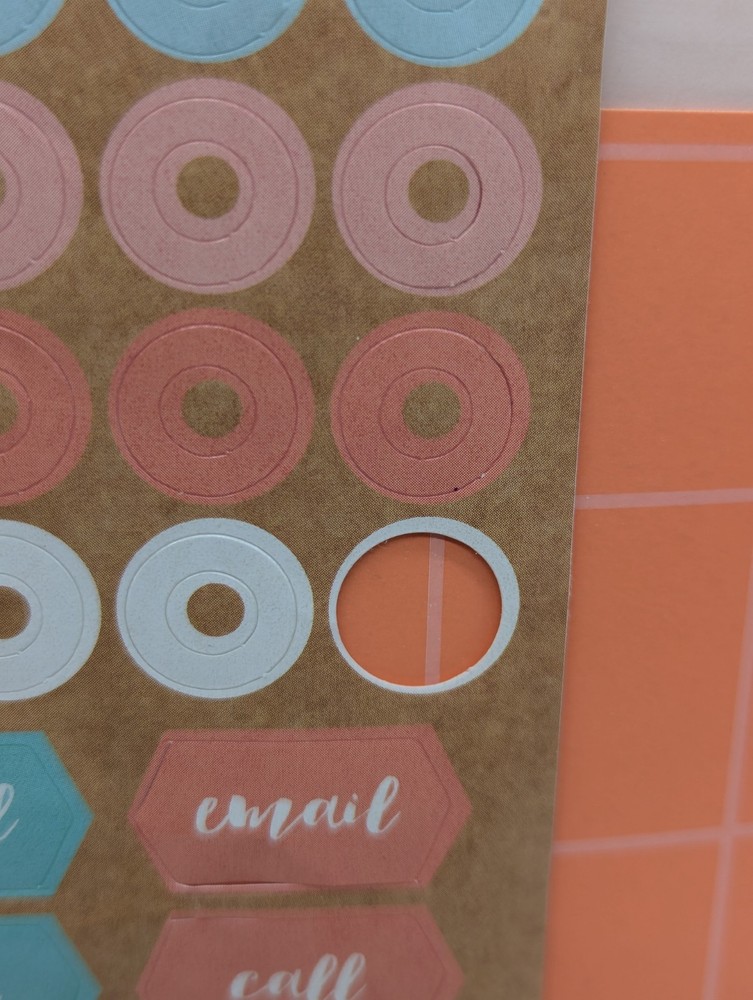 Day Planner W/Multiple Sections, Stickers, Sticky Notes, Pgs For Notes, Pockets