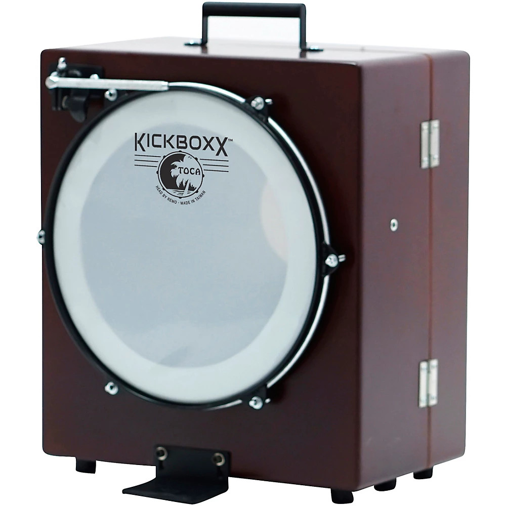 Toca KickBoxx Suitcase Drum Set Brown