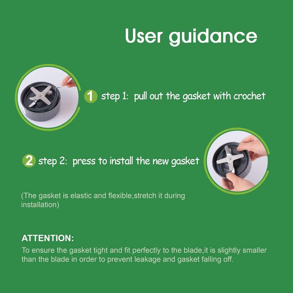 900w Extractor Blender Gaskets, Pack Of 6 Replacement Seals, Grey