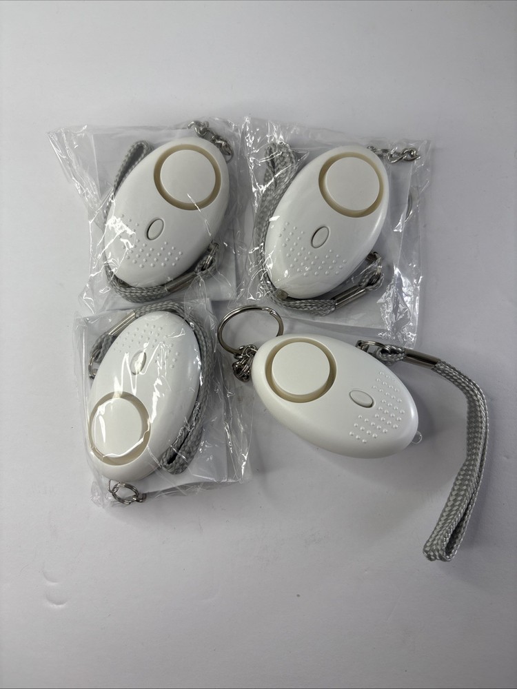 4 Pack Safety Alarm Keychain with LED Light