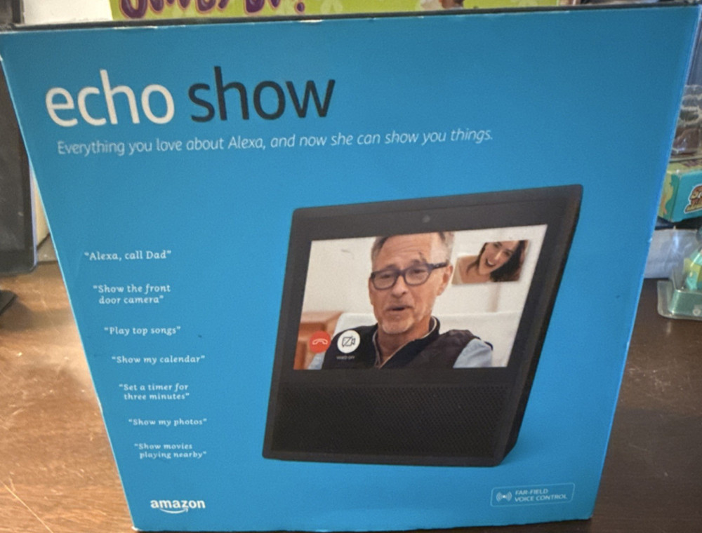 Amazon Echo Show Smart Speaker Black with Display, Alexa, Smart Home Control