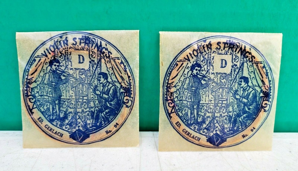 Ed Gerlach Violin String D No. 94 UNUSED IN PACKAGE Antique Quantity 2