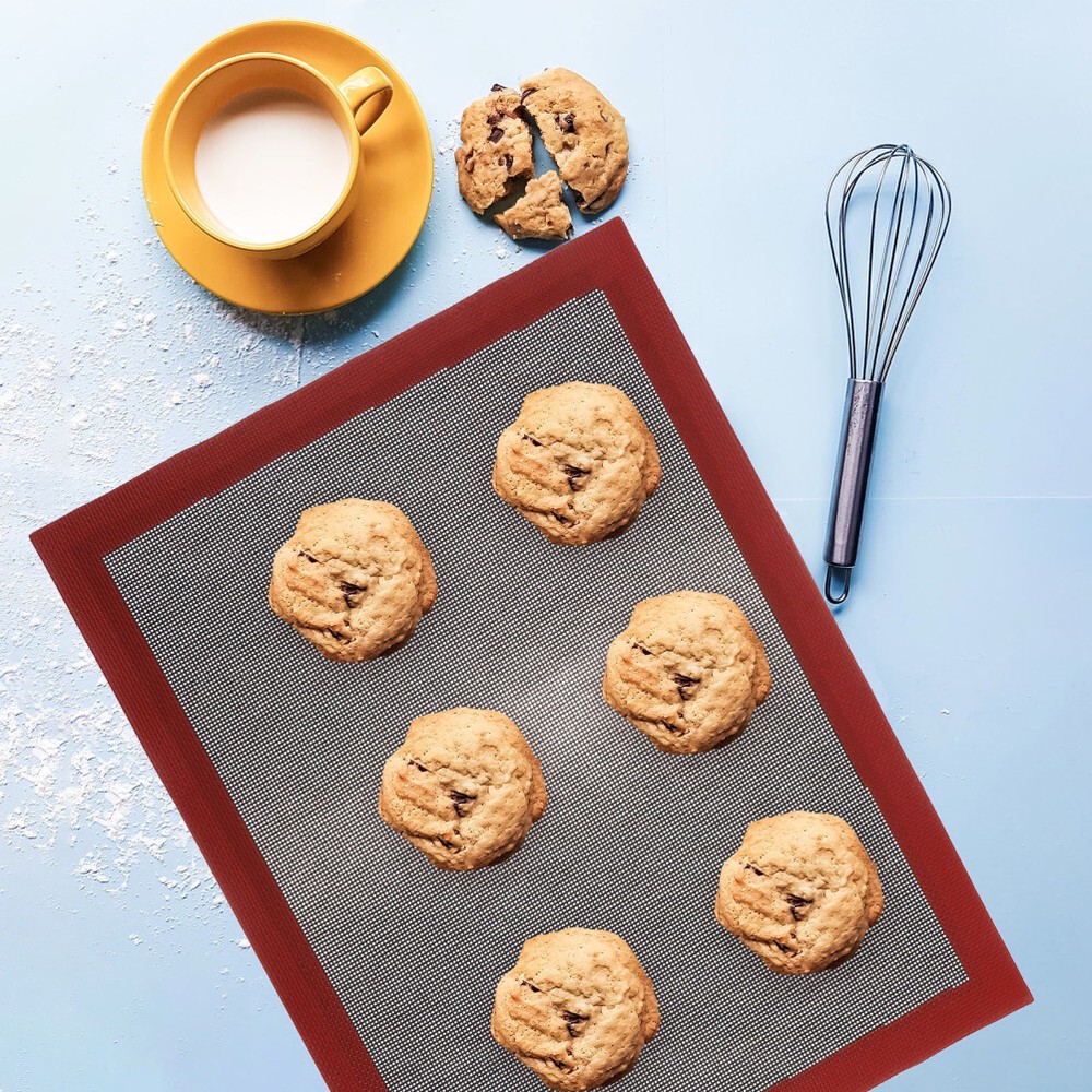 1PC Baking Mat Non Stick Mesh Sheet Silicone Bake Liners Pastry Bread Baking Pad