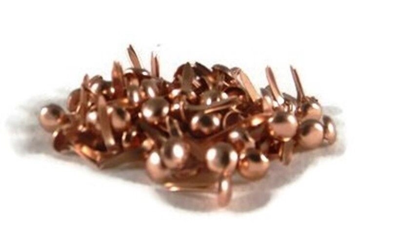 Metallic Copper Mini Round Brads - Bulk Paper Fasteners