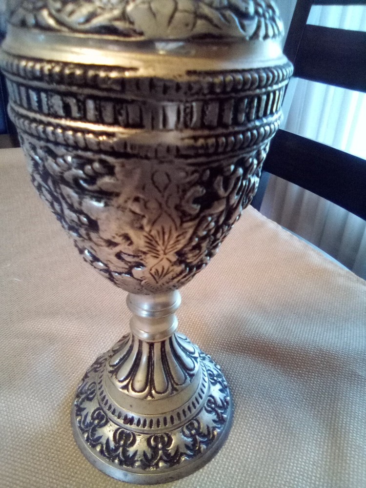 Vintage Bronze with Silver Plate Pitcher