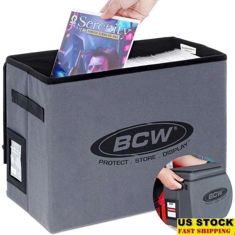 Comic Book Storage Box Foldable Tote Durable Organizer Graphic Novels Comics New