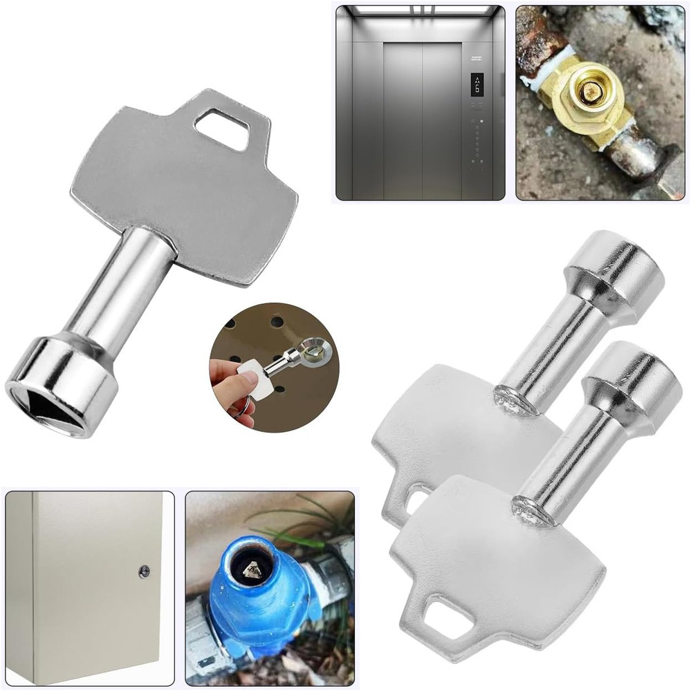 5 Pack Trash Can Key Utility Keys Triangular Socket Key Cabinet Key Triangle Sp