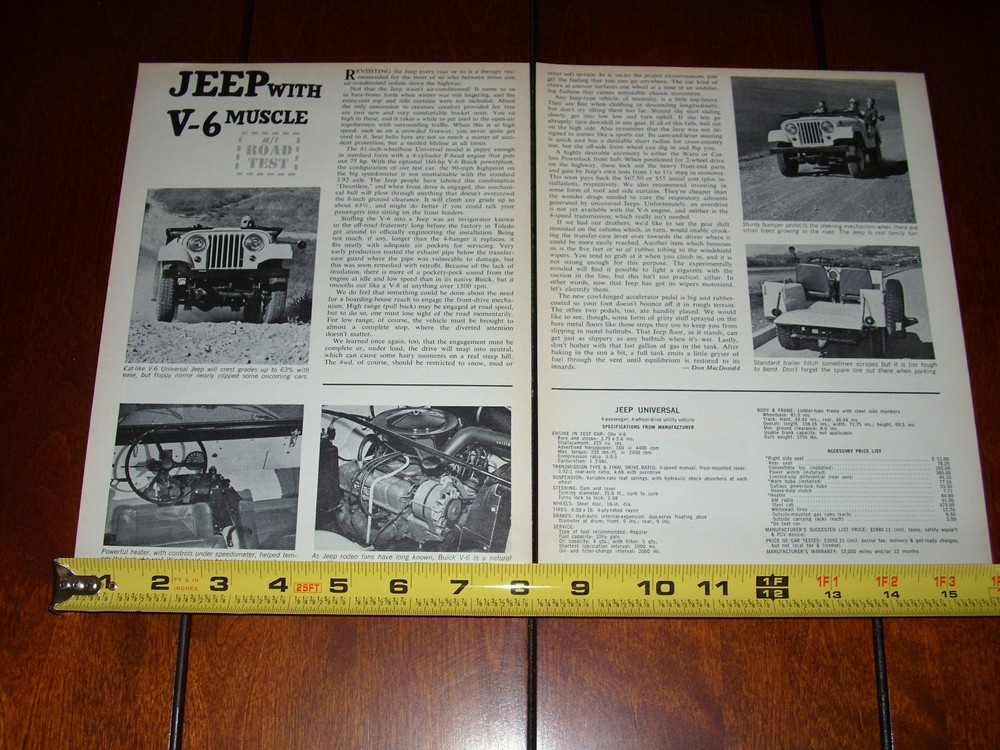 1966 JEEP UNIVERSAL 4WD - ORIGINAL VINTAGE ARTICLE