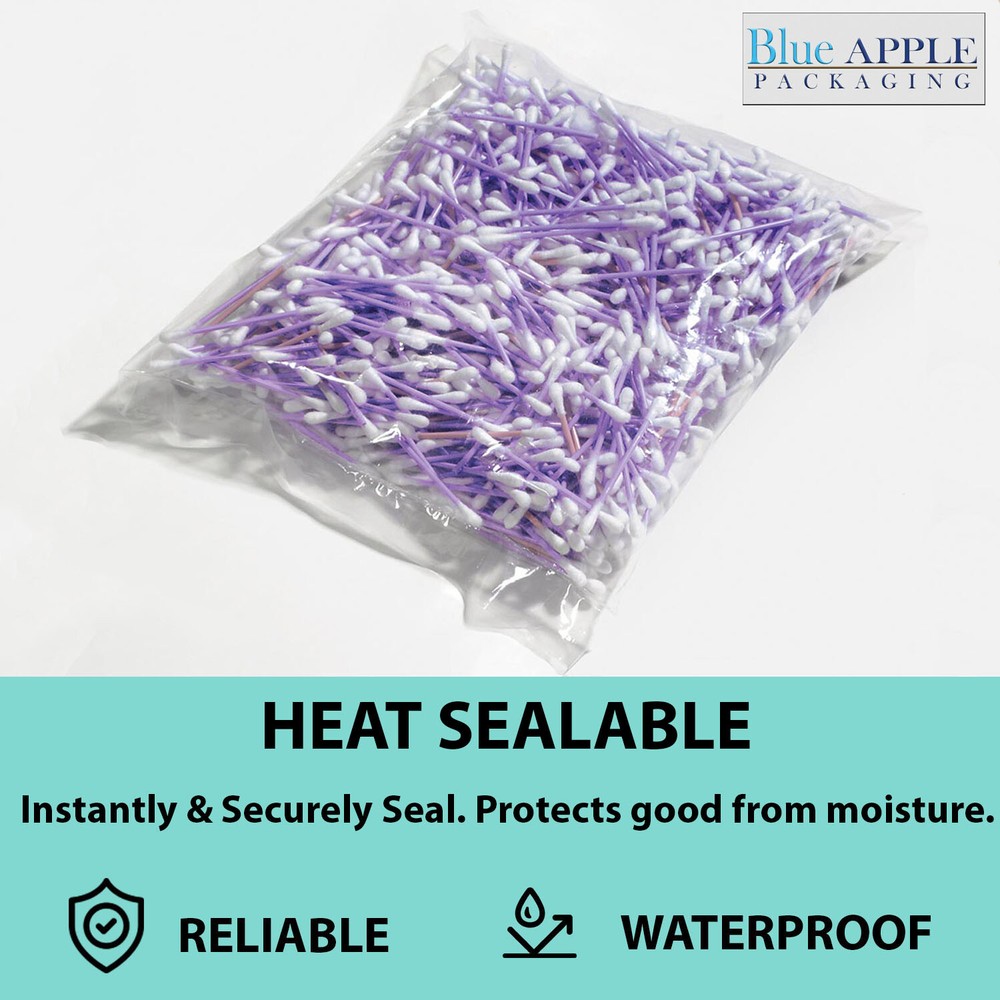 Multiple Sizes Clear Poly Bags 2Mil Flat Open Top Plastic Packaging Packing LDPE