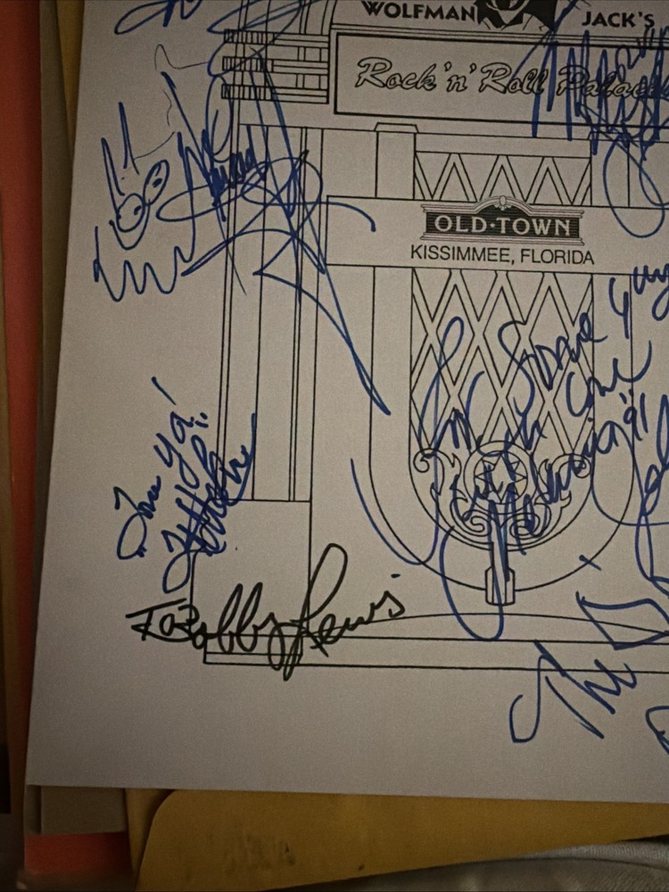 Multi Signed Rock n Roll Program Wolfman Jack Spencer Davis + More