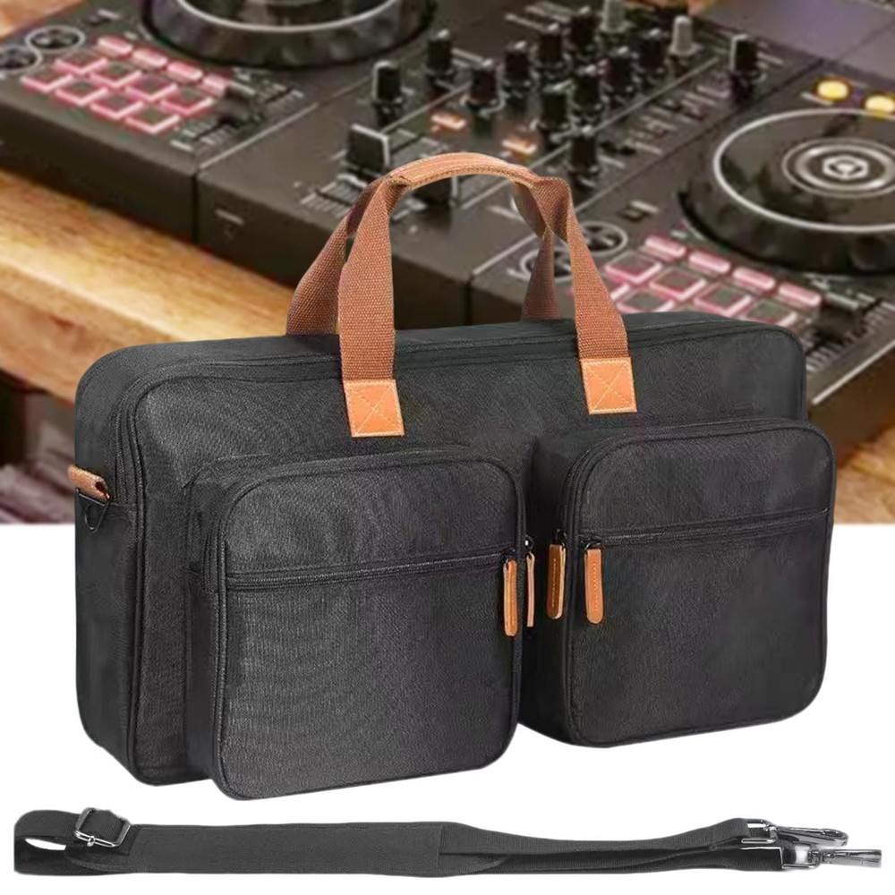 DJ Controller Carry Bag 2 Side Pockets Waterproof Adjustable Shoulder Strap