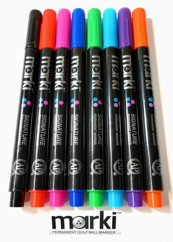 8 Assorted MARKi Pens Permanent Golf Ball Markers Drawing & MORE!