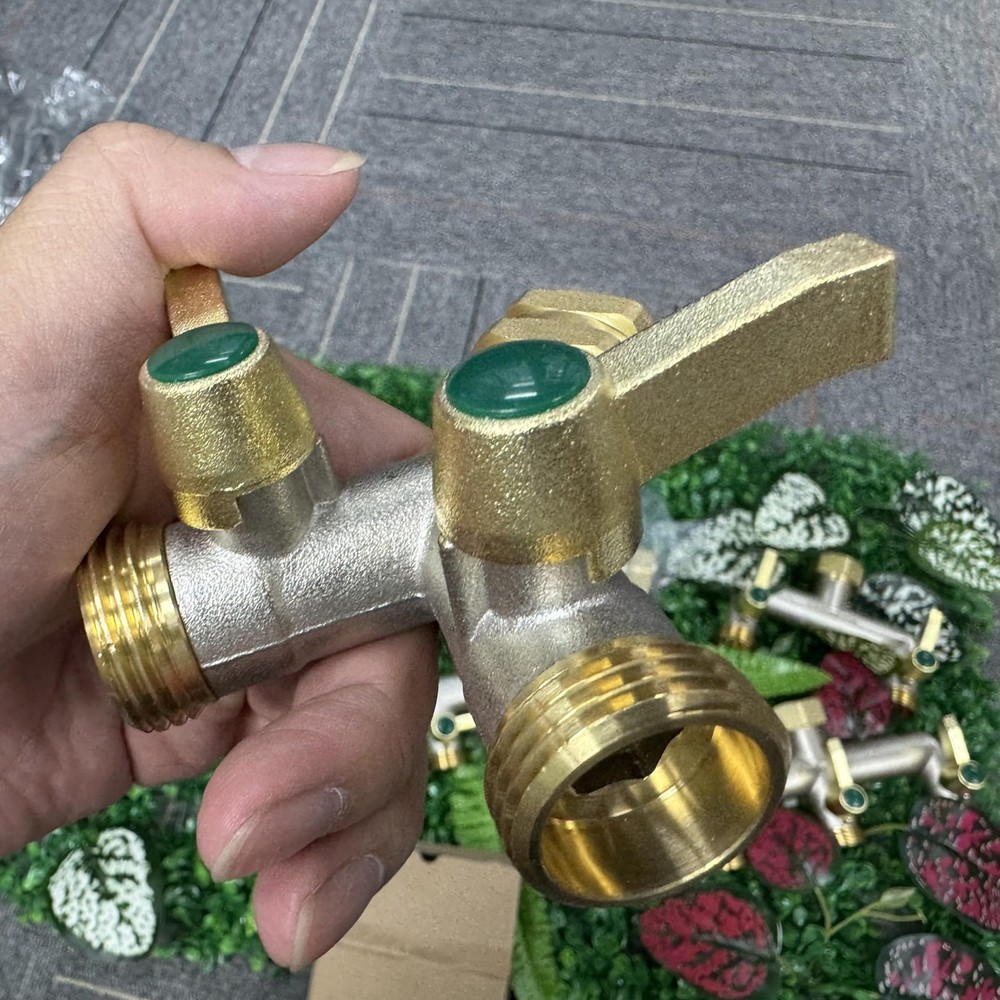 Garden Hose splitter, Heavy Duty Solid Brass Y splitter, Rust Resistant Two-W...