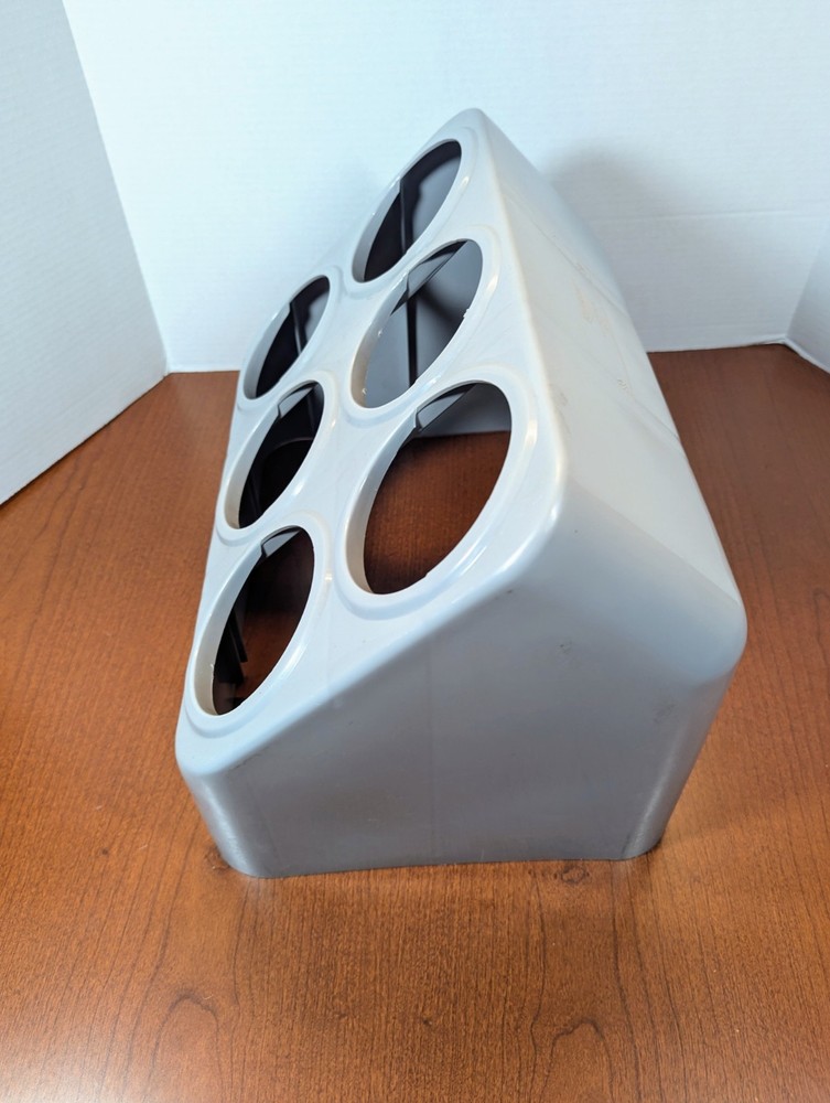 Vollrath 52644 Gray Plastic 6-Cylinder Flatware Organizer