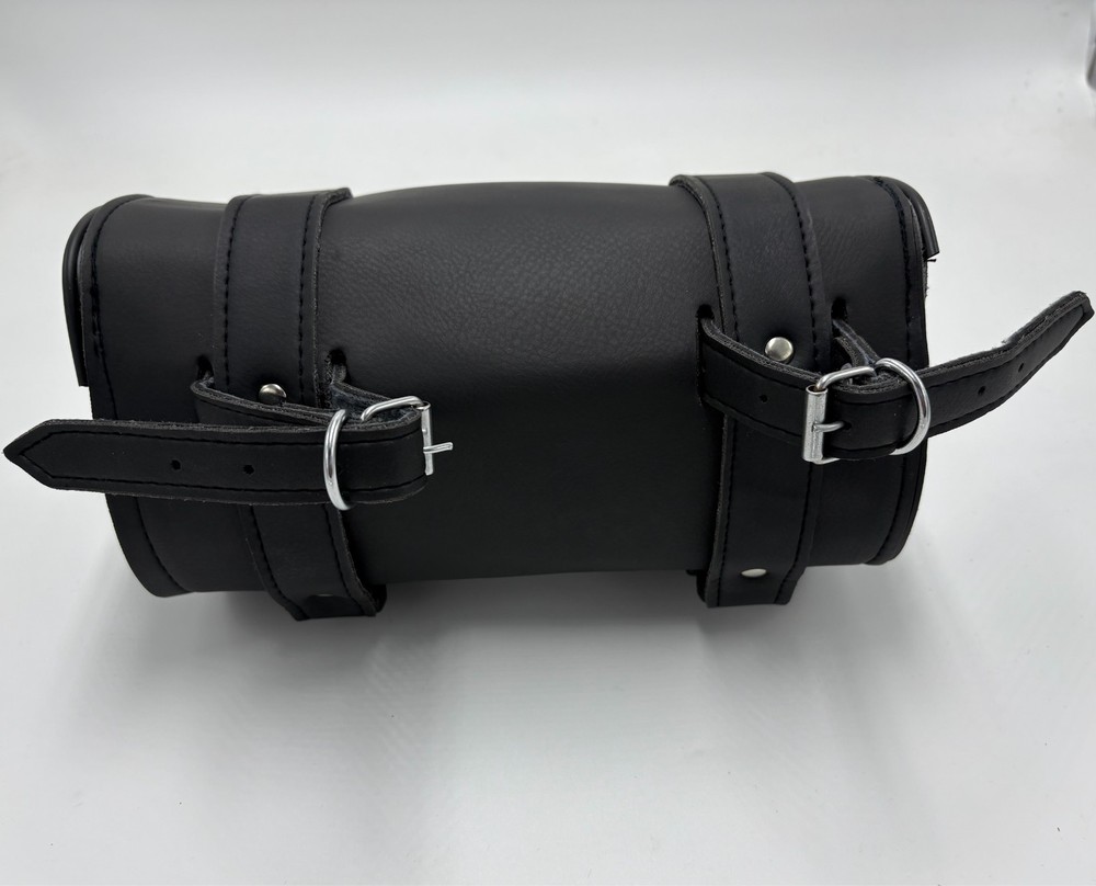 Motorcycle Front Fork Tool Bag PU Leather Handlebar Sissybar Storage Bag General