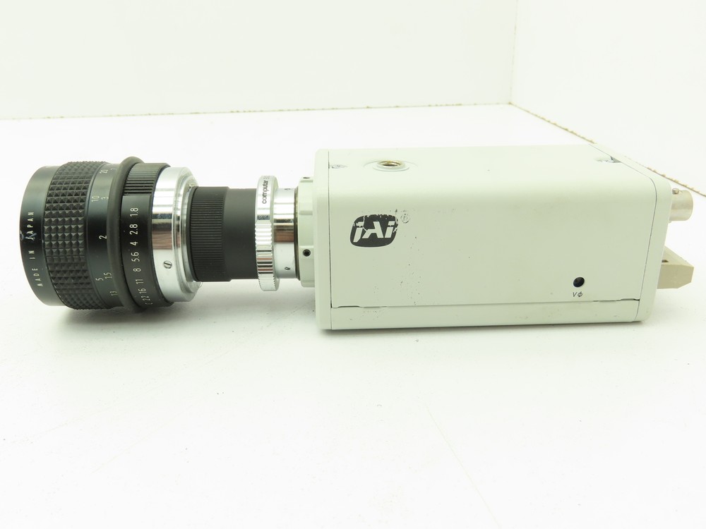 JAI CCD Video Camera Sensitive Monochrome Analog 12VDC 50MM Computar