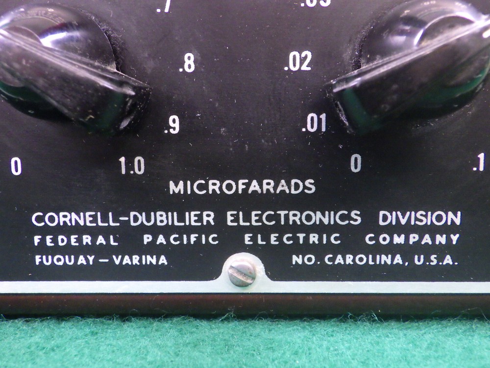 Vintage Cornell-Dubiller CDB Decade Capacitor 600v d.c max/ 220v a.c max