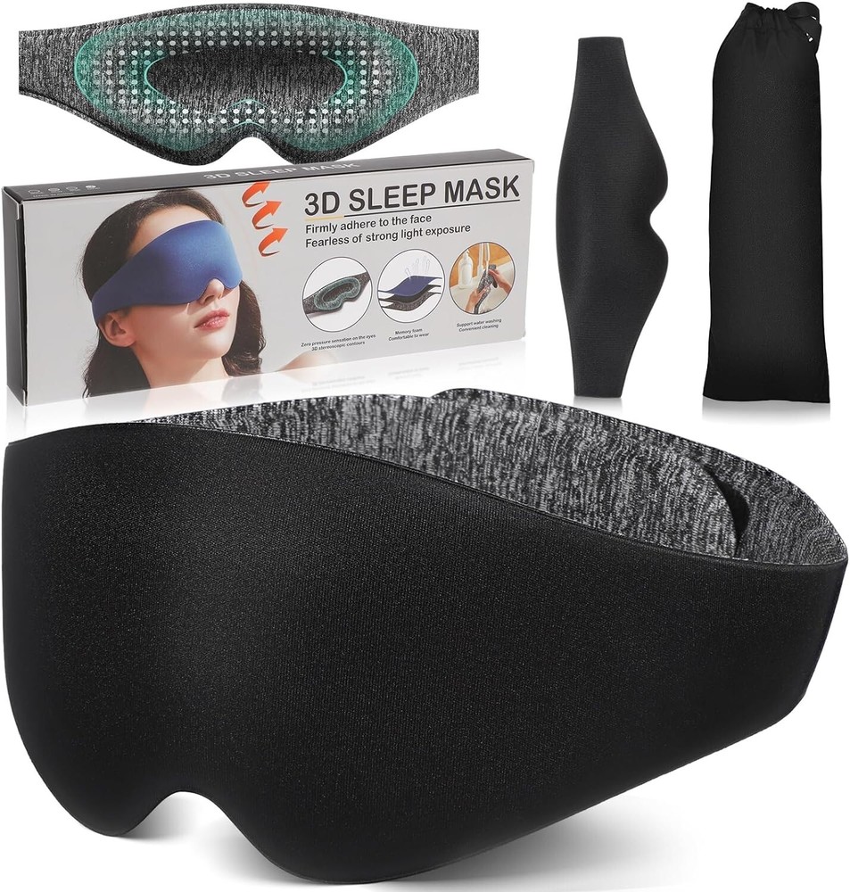 🔥 Sleep Mask Light Soft Eye Mask  Sleeping Traveling Flying Adjustable Strap🔥