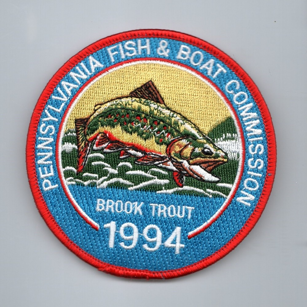1994 PA FISH & BOAT COMM 4" PATCH ORIGINAL BROOK TROUT