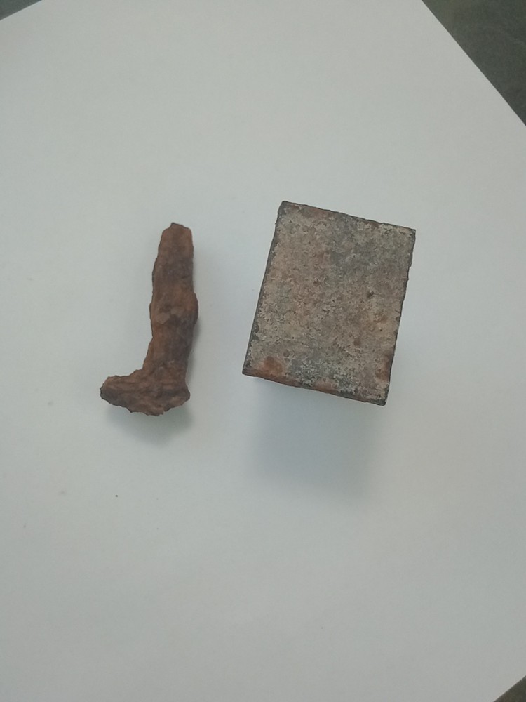 Old 1" Chunk Mining Rail And Spike From Colorado Mine