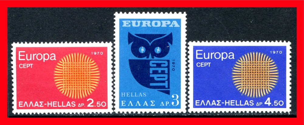 Greece Postage Stamps Scott 985-987, Mint Never Hinged Complete Set!! Gr242a