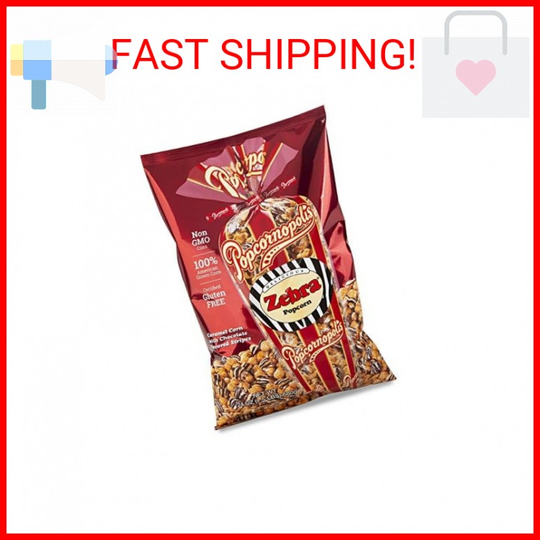Popcornopolis Popcorn, Zebra, 24 Ounce