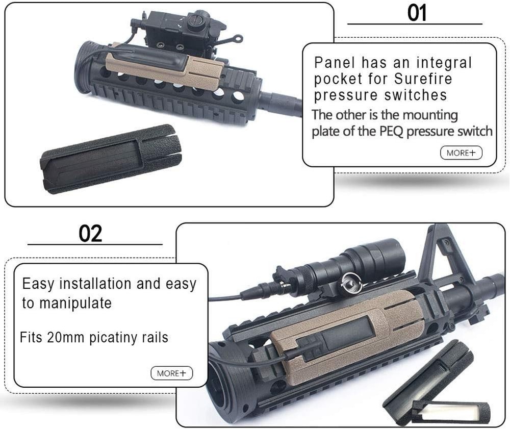 Secure Remote Switch Mount Kit for Flashlights - Fits 20mm Picatinny Rails
