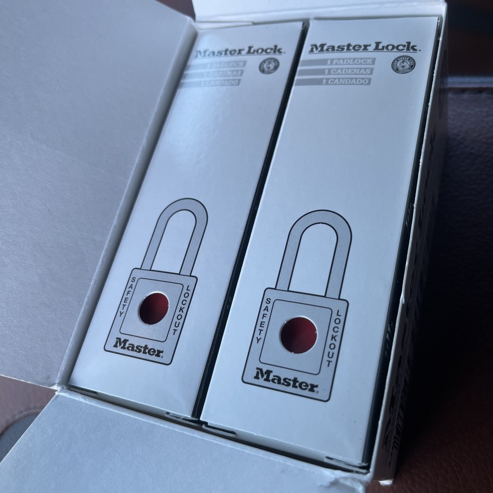 6 Master Lock 410Red Lockout Padlock Different Keys Non Conductive Thermoplastic