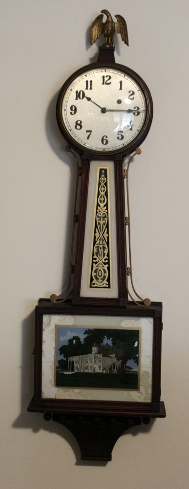 New Haven Clock Company "Willard" Model Weight Driven Banjo Clock
