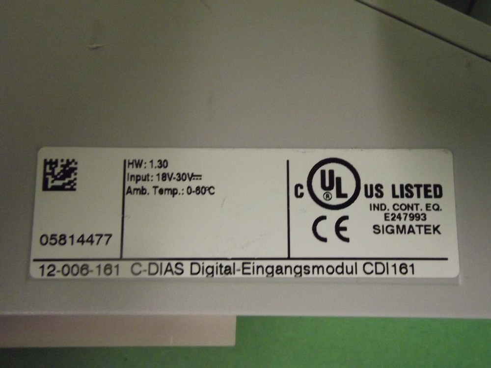 Sigmatek 12-006-161 input module CDI 161