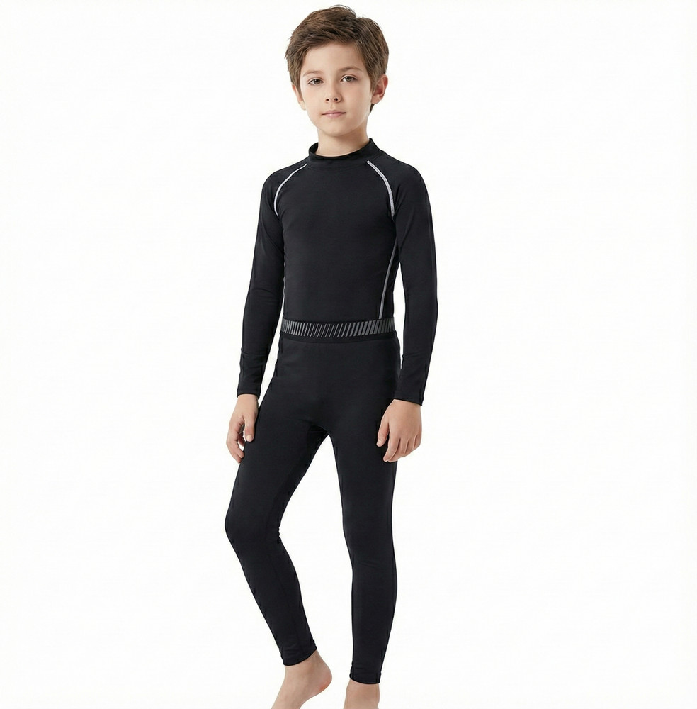 Kids Thermal Compression T-Shirt Under Layer Pants