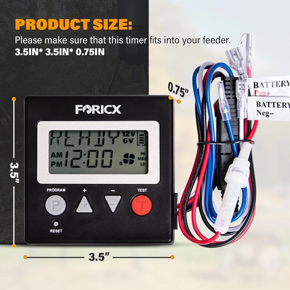 Feeder Digtal Timer, 6V/12V Feeder Digital Timer for Deer Feeder Goat Feede